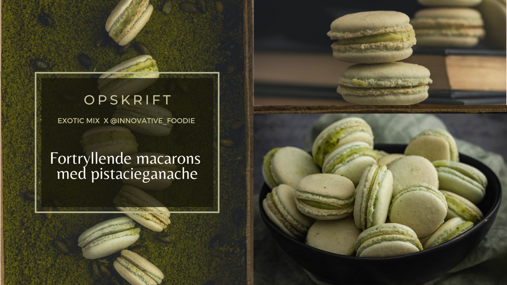 Macarons med pistacieganache